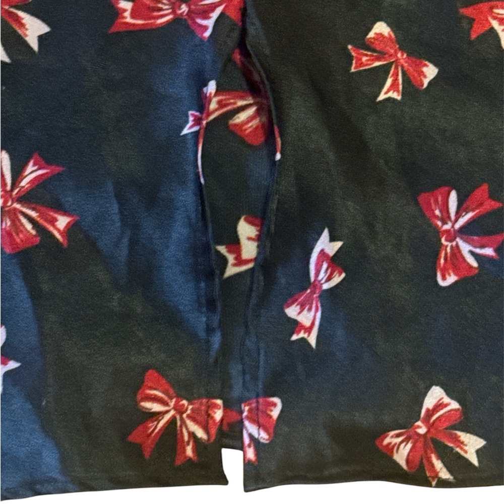 DELICATES Women’s Bow Print Short Satin Slip Dress Size M - Picture 3 of 5